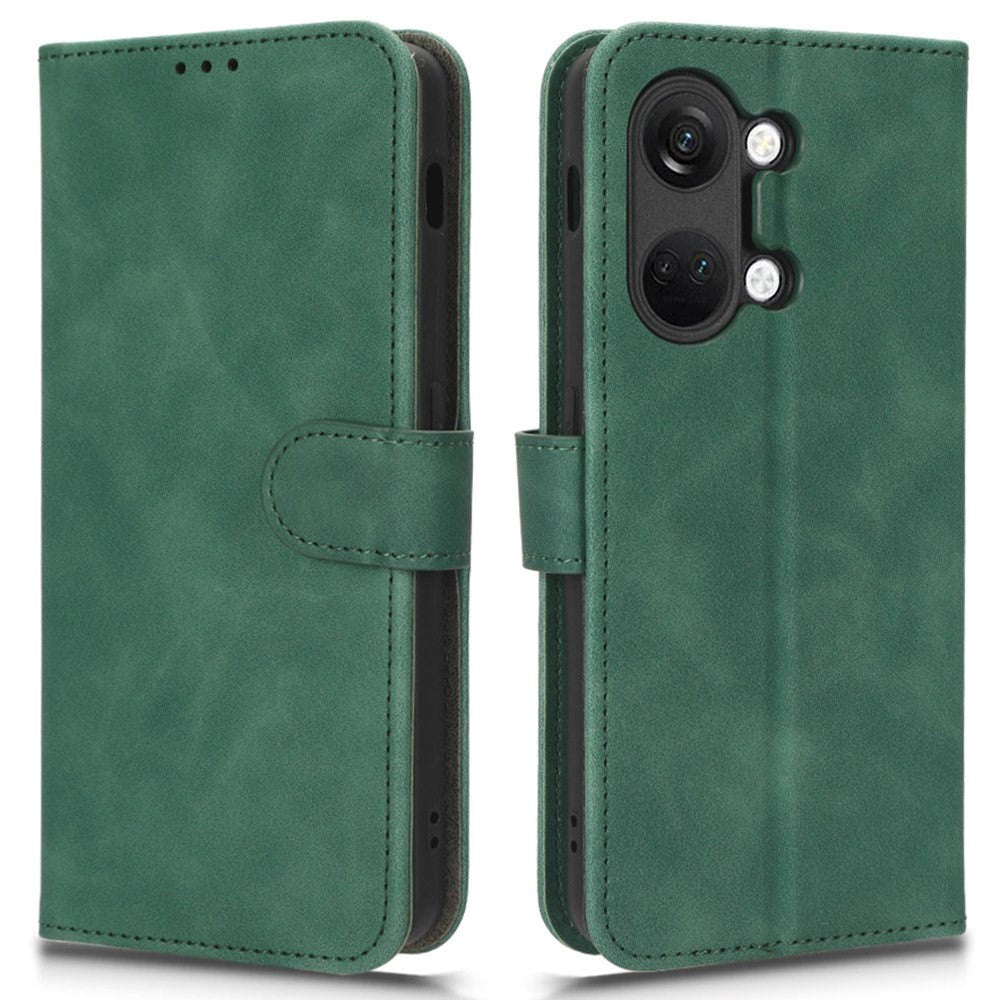 OnePlus Nord 3 (5G) Leather Flip Case with Wallet and Stand Function - Green