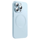 iPhone 14 Pro Silicone Case with Camera Protector - MagSafe Compatible - Mint Blue