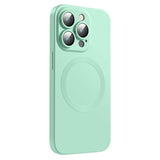 iPhone 14 Pro Silicone Case with Camera Protector - MagSafe Compatible - Mint Green