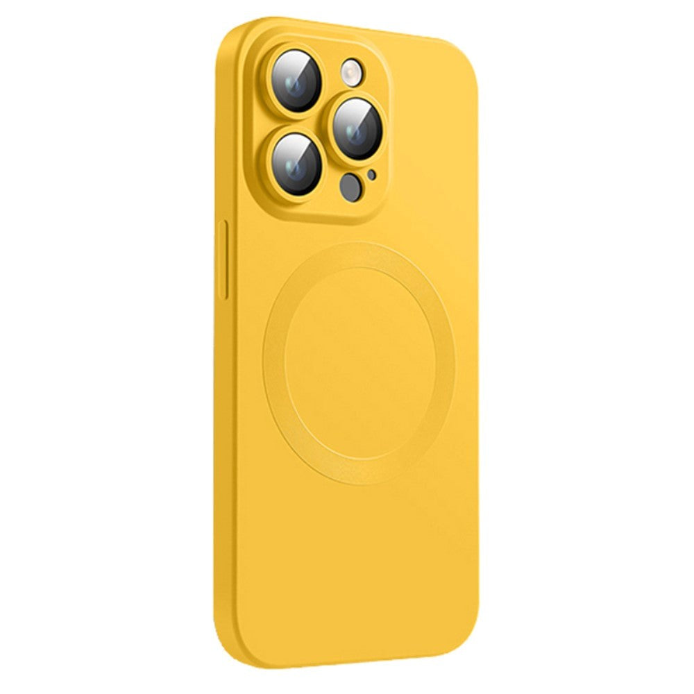 iPhone 14 Pro Silicone Case with Camera Protector - MagSafe Compatible - Yellow