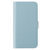 Samsung Galaxy A24 Litchi Leather Wallet Case with Magnetic Closure - Blue