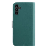 Samsung Galaxy A34 (5G) Litchi Leather Wallet Case with Magnetic Closure - Green