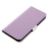 Samsung Galaxy A34 (5G) Litchi Leather Wallet Case with Magnetic Closure - Purple