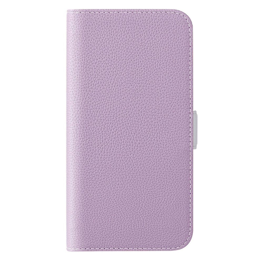 Samsung Galaxy A54 (5G) Litchi Leather Wallet Case with Magnetic Closure - Purple