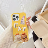 iPhone 14 Pro Flexible Plastic Case w. Motif - Cats