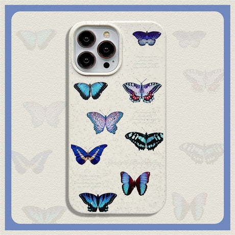 iPhone 14 Pro Flexible Plastic Case w. Motif - Butterflies