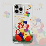 iPhone 14 Pro Flexible Plastic Case w. Motif - Clown