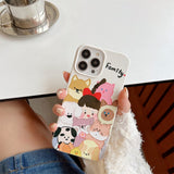 iPhone 13 Pro Flexible Plastic Case w. Motif - Child with Pets