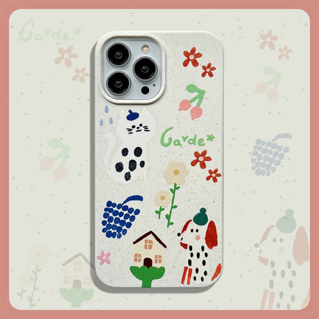 iPhone 13 Pro Flexible Plastic Case w. Motif - Dogs - Dog and Cat