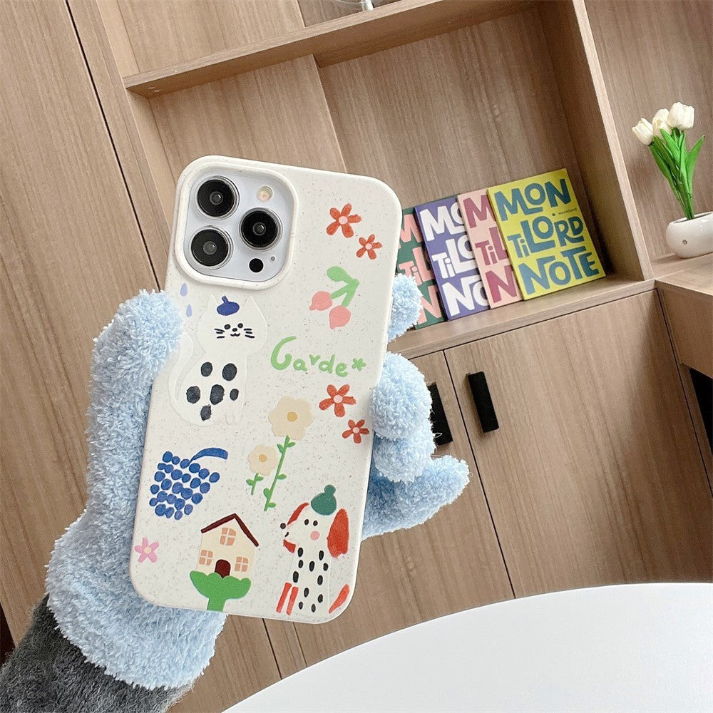 iPhone 13 Pro Flexible Plastic Case w. Motif - Dogs - Dog and Cat