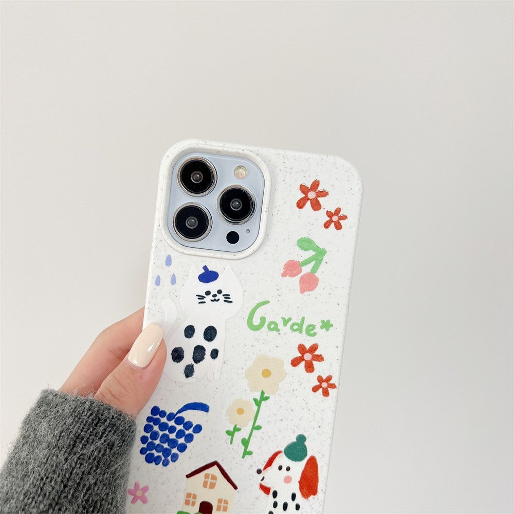 iPhone 13 Pro Flexible Plastic Case w. Motif - Dogs - Dog and Cat