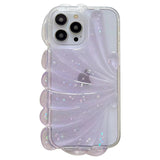 iPhone 14 Pro 3D Plastic Case Flexible with Seashell / Transparent - Purple