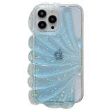 iPhone 14 Pro 3D Plastic Case Flexible with Seashell / Transparent - Blue