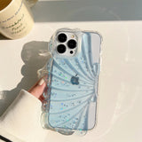 iPhone 14 Pro 3D Plastic Case Flexible with Seashell / Transparent - Blue