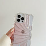 iPhone 14 Pro 3D Plastic Case Flexible with Seashell / Transparent - Blue