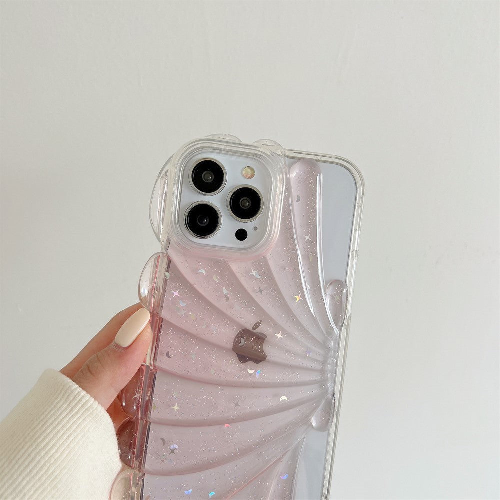 iPhone 13 Pro 3D Plastic Case Flexible with Seashell / Transparent