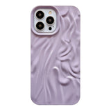 iPhone 14 Pro Flexible Case - Wavy Design - Purple