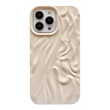 iPhone 14 Pro Flexible Case - Wavy Design - Beige