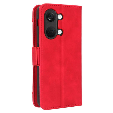 OnePlus Nord 3 (5G) Leather Flip Case w. Large Wallet - Red