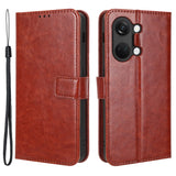 OnePlus Nord 3 (5G) Leather Flip Case with Wallet and Strap - Brown