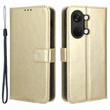 OnePlus Nord 3 (5G) Leather Flip Case with Wallet and Strap - Gold