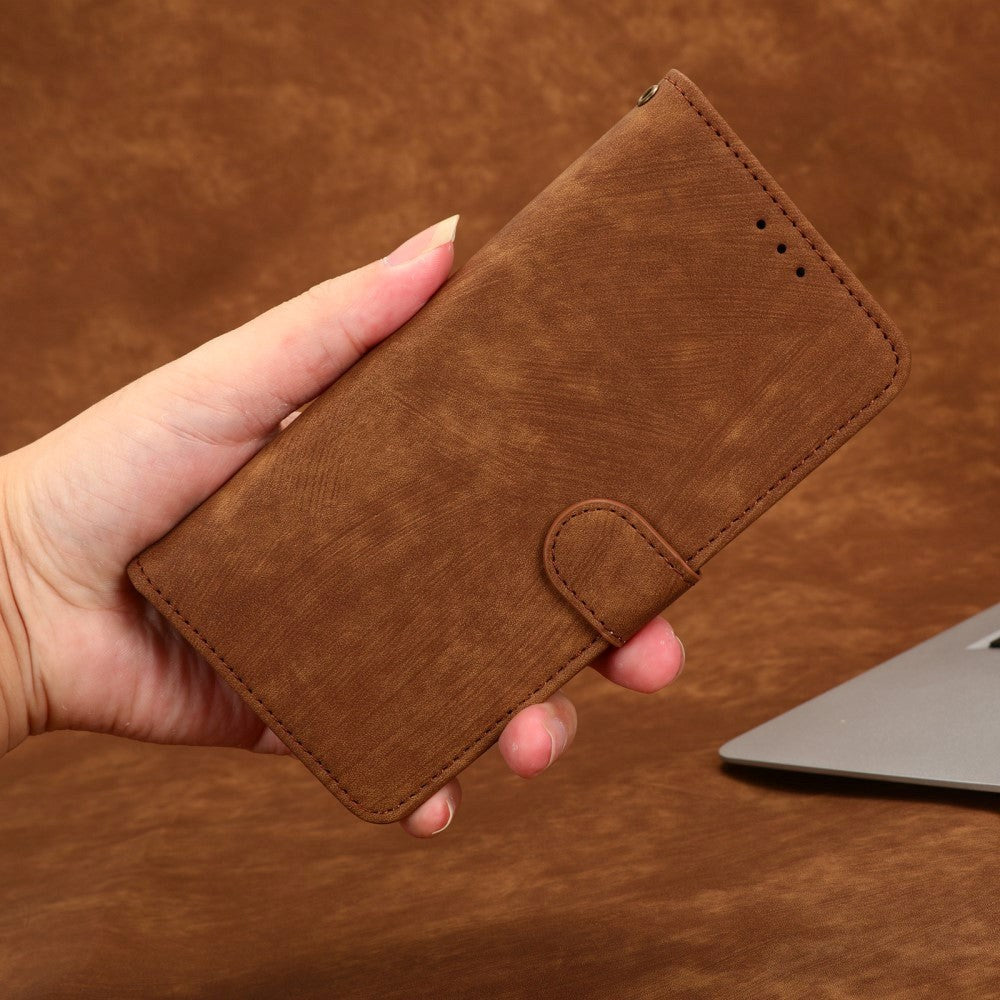 Honor 70 Lite Leather Flip Case with Wallet and Strap - Brown