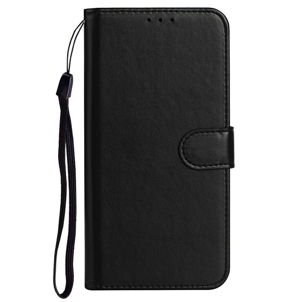 Sony Xperia 10 V Leather Flip Case with Wallet and Strap - Black