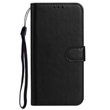 Sony Xperia 10 V Leather Flip Case with Wallet and Strap - Black