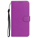 Sony Xperia 10 V Leather Flip Case with Wallet and Strap - Purple