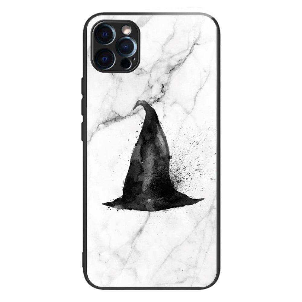 iPhone 14 Pro Case with Tempered Glass Backside - Witch Hat