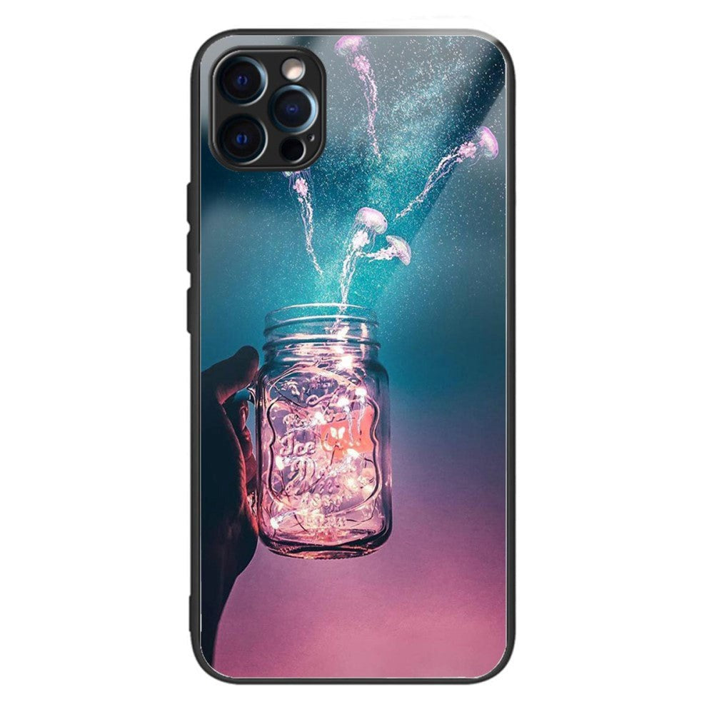 iPhone 14 Pro Case with Tempered Glass Backside - Jar