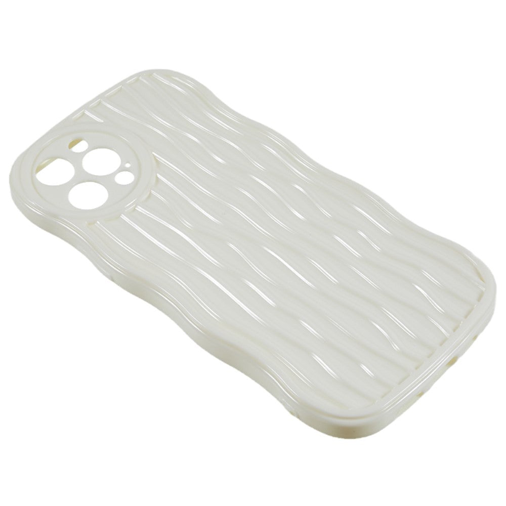 iPhone 12 Pro Flexible Case - Wavy - White