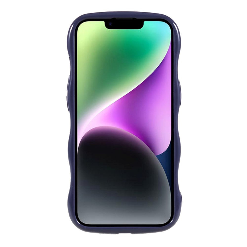 iPhone 14 Flexible Case - Wavy - Purple