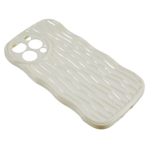 iPhone 13 Pro Flexible Case - Wavy - White