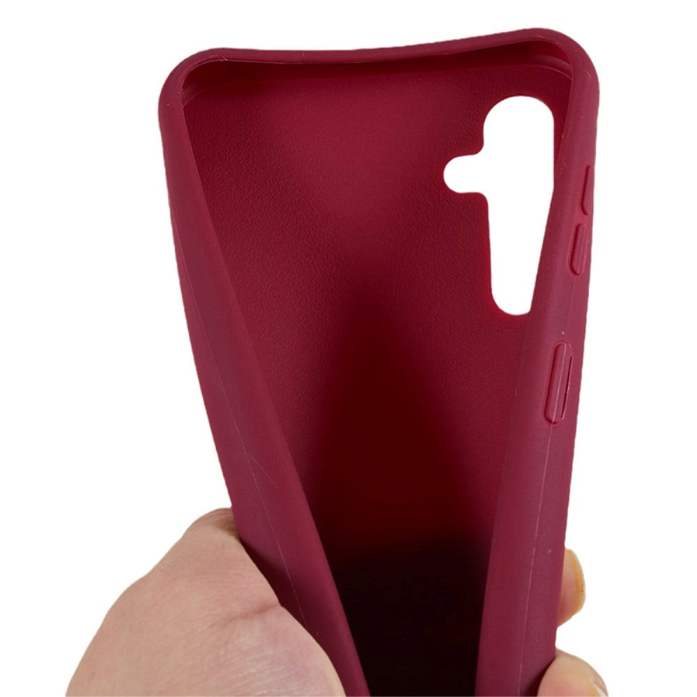 Samsung Galaxy A14 (5G) Flexible Plastic Case with Strap - Wine Red