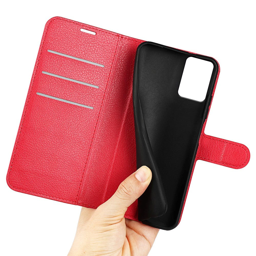 Nokia G22 Litchi Leather Case w. Wallet - Red