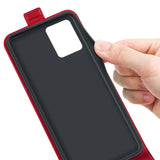 Nokia G22 Vertical Flip Leather Case w. Card Holder - Red