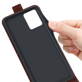 Nokia G22 Vertical Flip Leather Case w. Card Holder - Brown