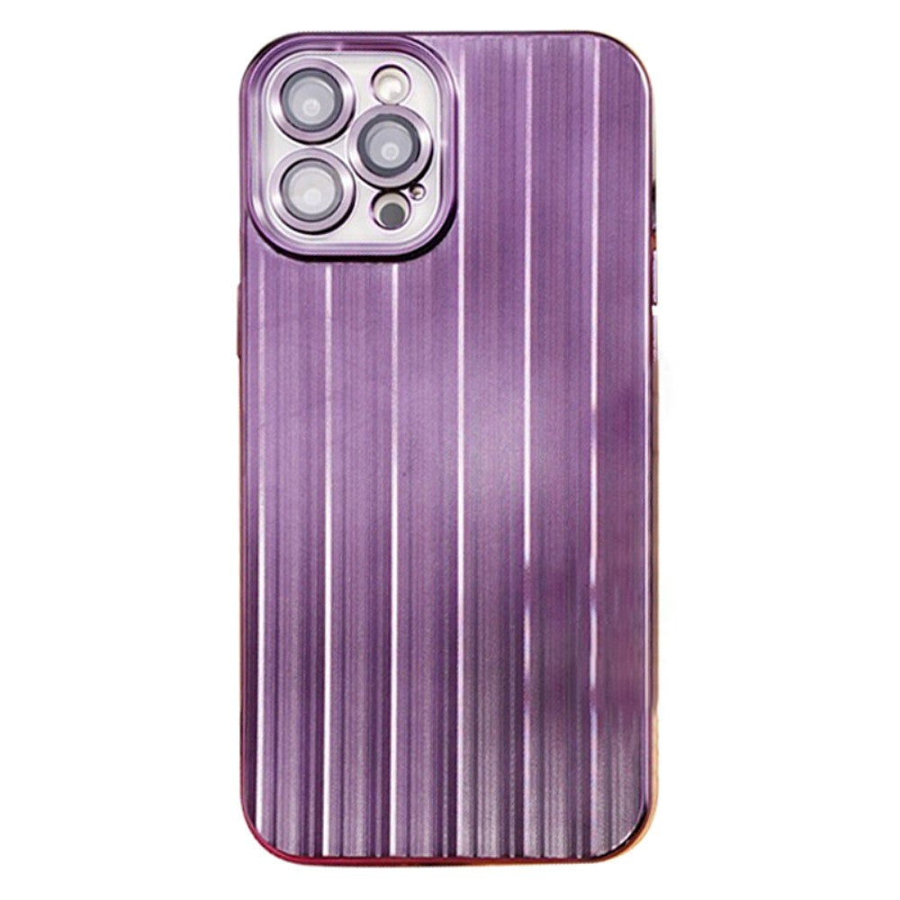 iPhone 12 Pro TPU Plastic Case with Camera Lens Protection - Purple