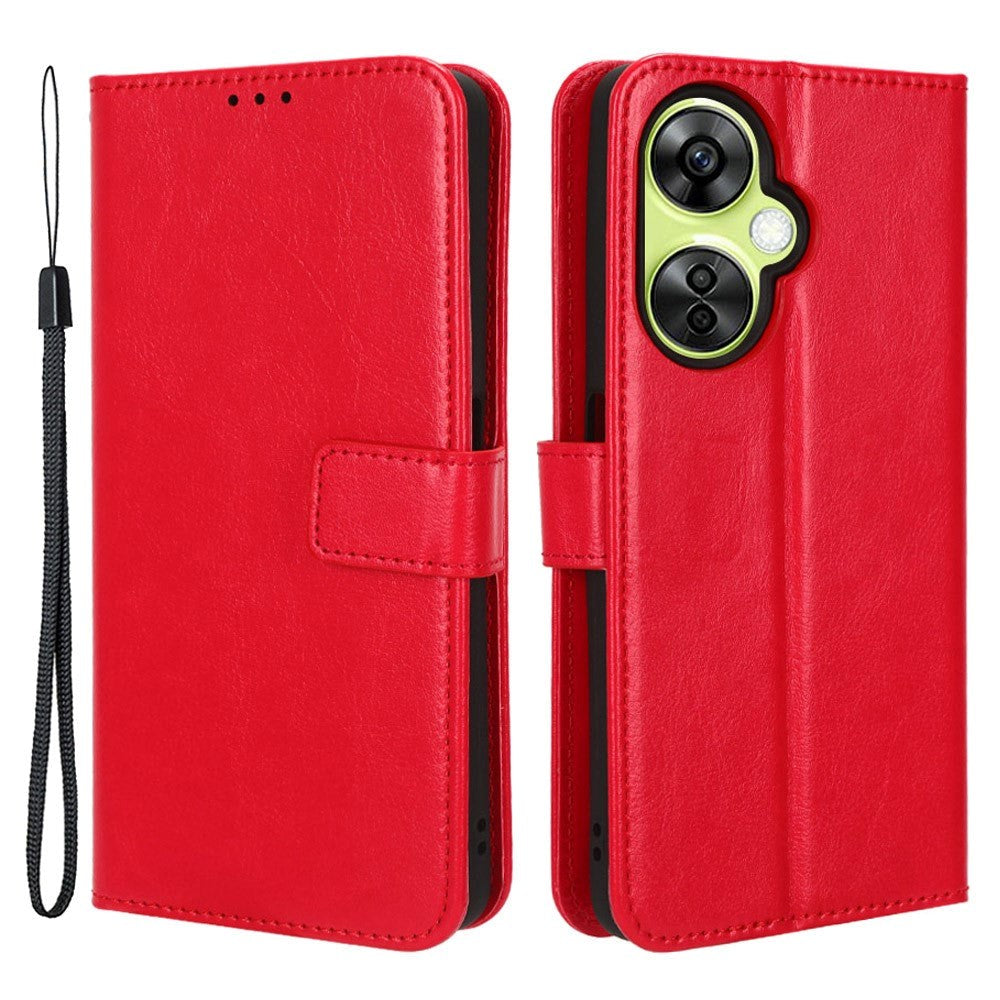 OnePlus Nord CE 3 Lite Leather Case w. Wallet & Stand Function - Red