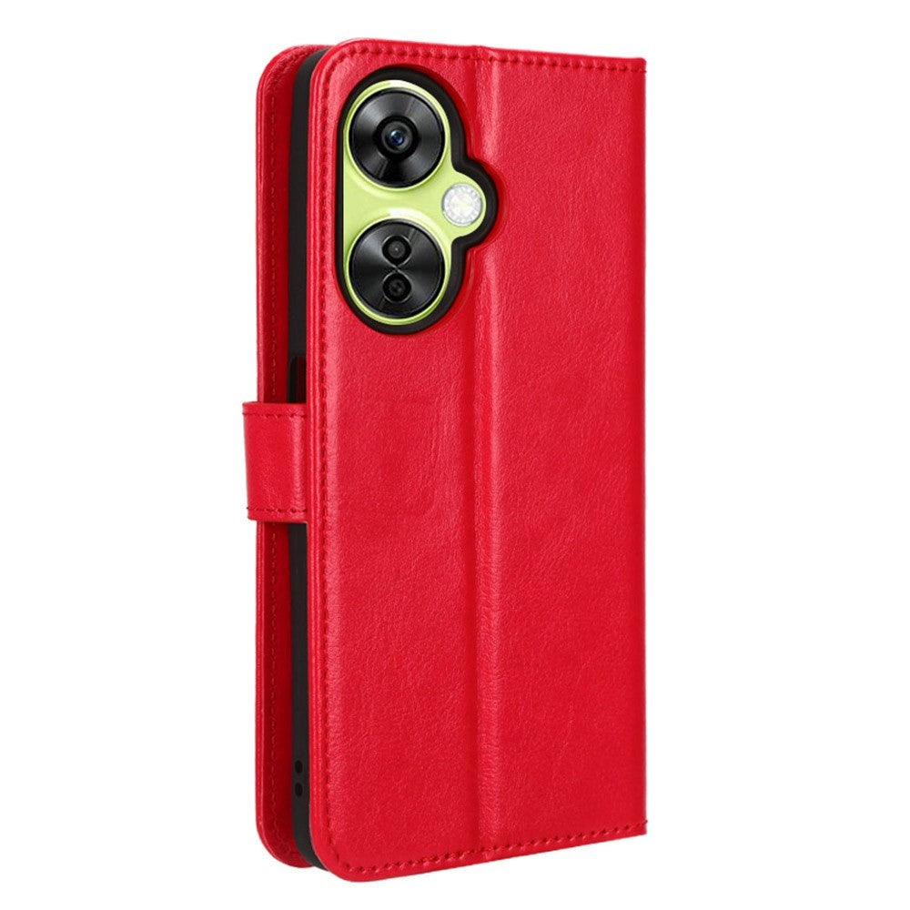 OnePlus Nord CE 3 Lite Leather Case w. Wallet & Stand Function - Red