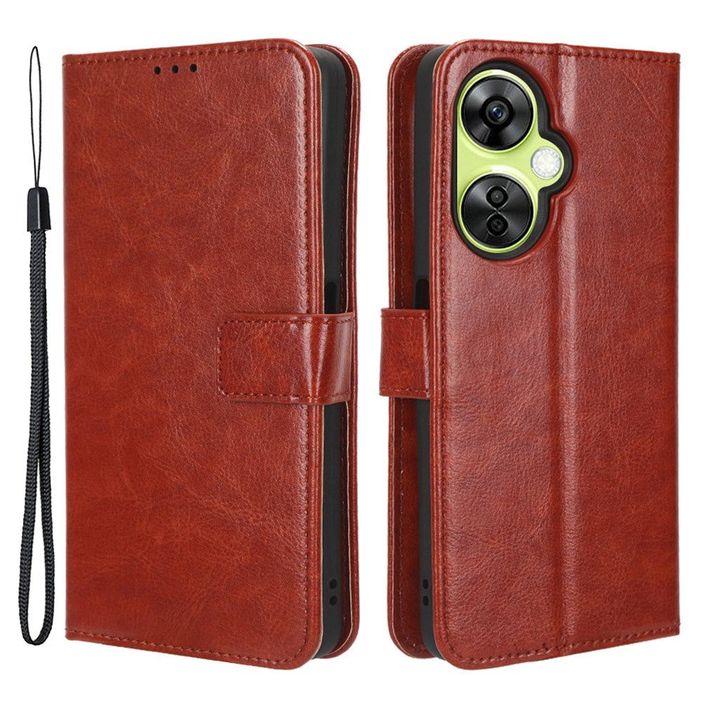 OnePlus Nord CE 3 Lite Leather Case w. Wallet & Stand Function - Brown