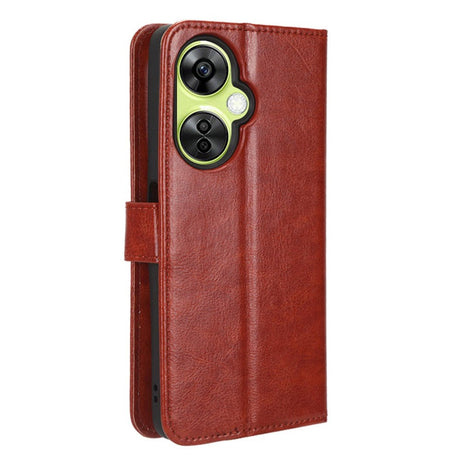 OnePlus Nord CE 3 Lite Leather Case w. Wallet & Stand Function - Brown