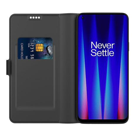 EIDERWOOD OnePlus Nord CE 3 Lite (5G) Faux Leather Flip Case with Cardholder & Stand Function - Black