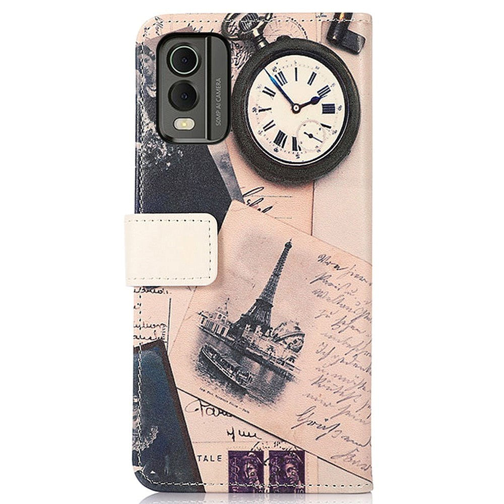 Nokia C32 Leather Case w. Wallet - The Eiffel Tower