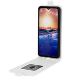 TCL 40R 5G Vertical Leather Flip Case w. Card Holder - White