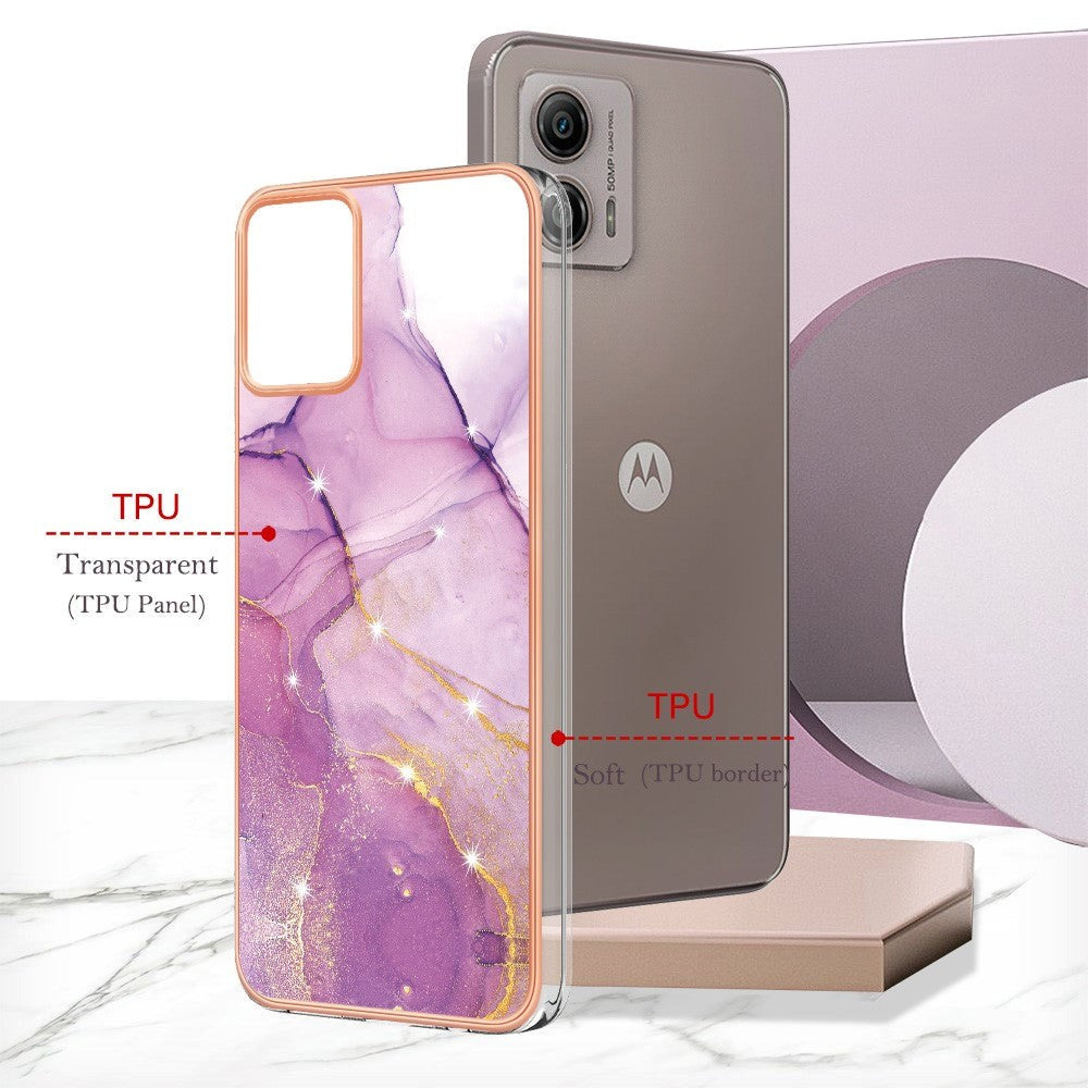 Motorola Moto G53 / G23 / G13 Hybrid Plastic Case - Purple Marble