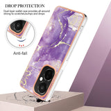 OnePlus Nord CE 3 Lite (5G) Hybrid Plastic Case - Purple / Gold Marble