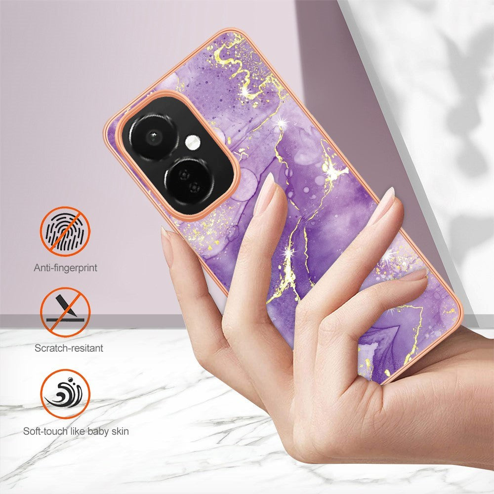 OnePlus Nord CE 3 Lite (5G) Hybrid Plastic Case - Purple / Gold Marble