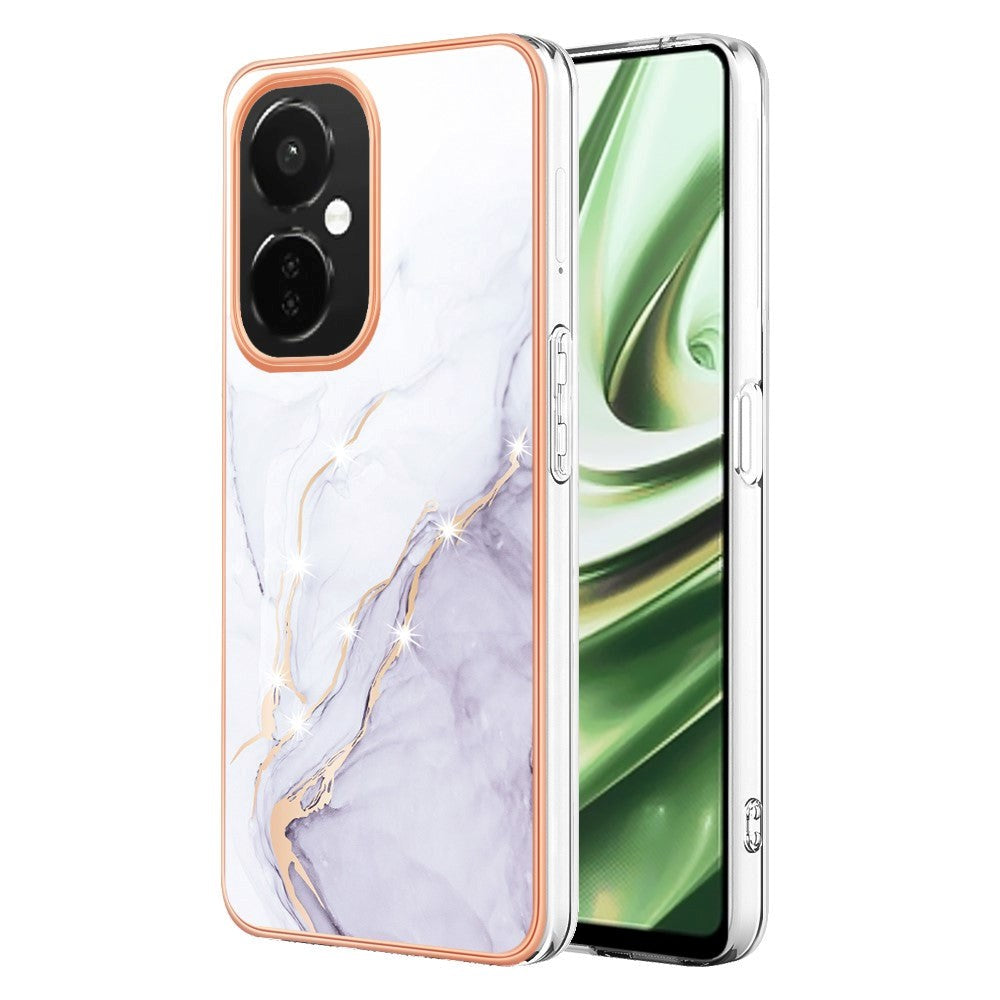 OnePlus Nord CE 3 Lite (5G) Hybrid Plastic Case - White / Purple Marble